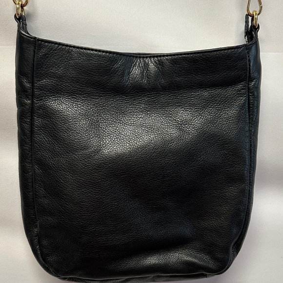 Margot New York Black Genuine Leather Pebbled Crossbody Bag EUC - Picture 4 of 8